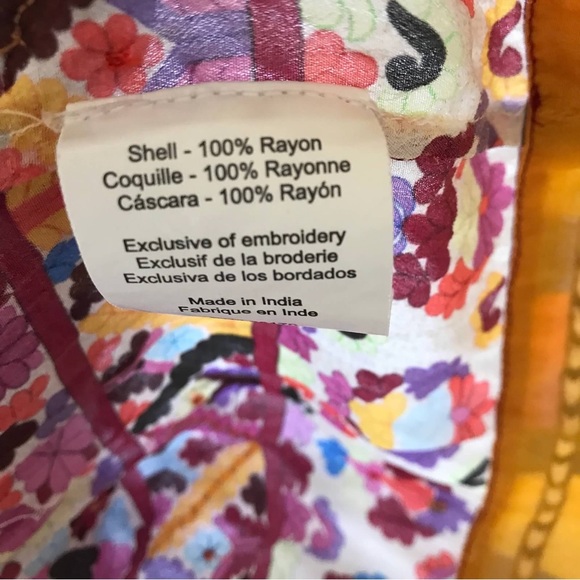 Anthropologie Tanvi Kedia Beaded Caltha Swing Dress Size XL - Picture 9 of 16